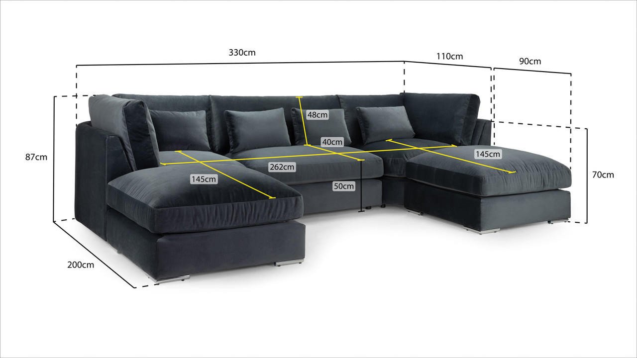 U Shape Sofa – Luxury Large Corner Sofa for Modern Living Rooms