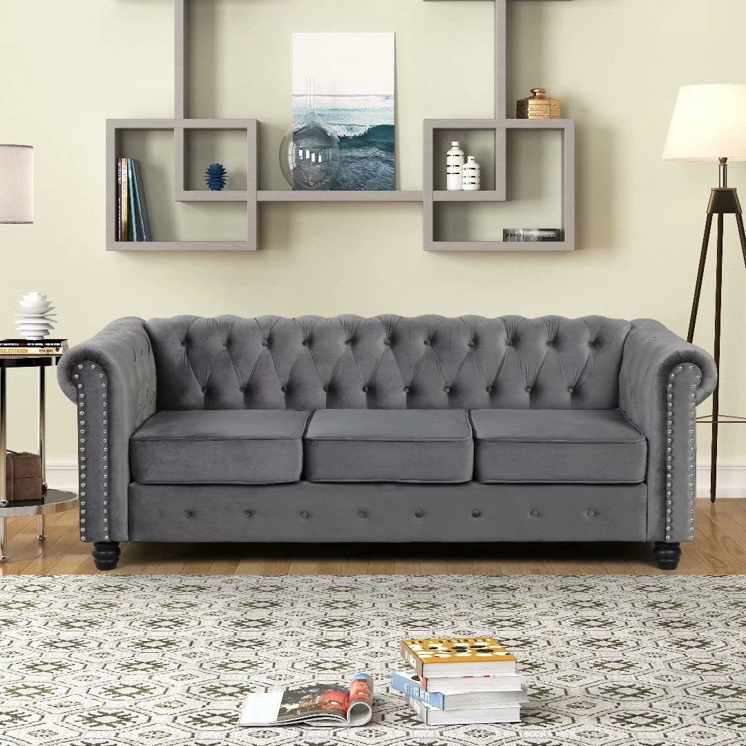 Chesterfield Leather Sofa – Luxury Handmade Leather Sofa for Living Room