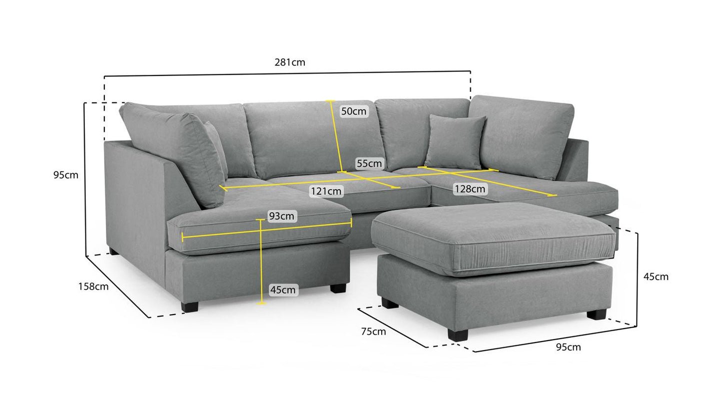 U Shape Sofa – Luxury Large Corner Sofa for Modern Living Rooms
