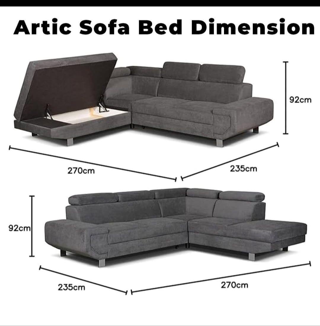 Arctic Sofa Bed – Modern Fabric Sofa Bed with Storage