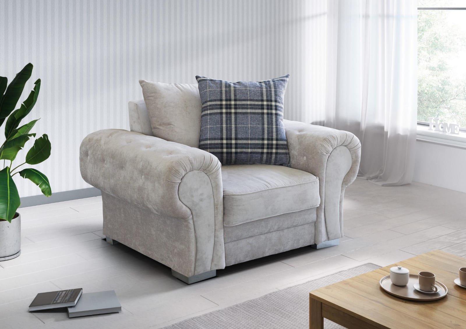 Verona 1 Seater Sofa – Modern Fabric Single Seater Sofa for Living Room