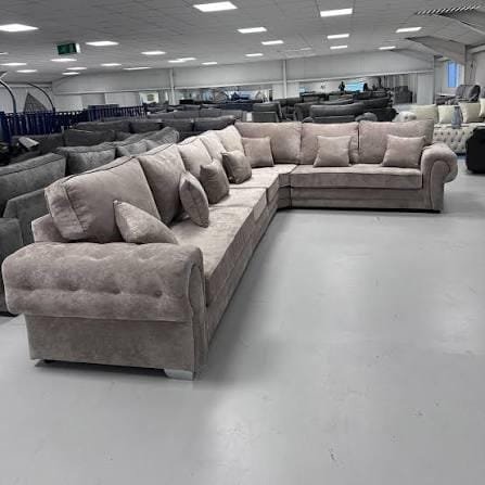 Verona 7 Seater Corner Sofa – Modern Large Fabric Corner Sofa